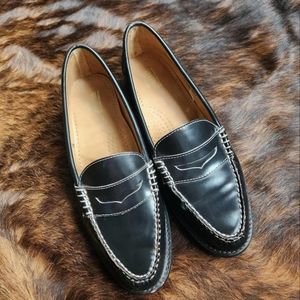 Weejuns Contrast Stitch Black Penny Loafers (8.5)